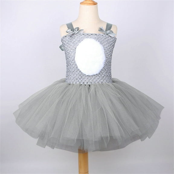 Baby Girls Easter Bunny Tutu Dress Rabbit Birthday Party Easter Dress Up Tulle Birthday Party Easter Outfit Gifts for Teen Girls 5-6 Years