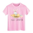 thumbnail image 1 of Girls Easter Mother's Day Bunny Shirt Trendy Comfy Black Rabbit Face Print Easter Story Tshirt 2026 Boys Happy Easter Funny Short Sleeve Tee Tops, 1 of 4