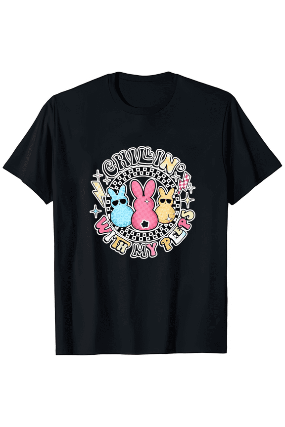 Girls Easter Shirt, Chillin with My Peeps Shirt, Boys Easter Shirt, Easter Outfit, Easter Basket Gift