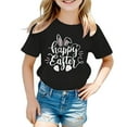 thumbnail image 1 of Girls Easter Shirt Short Sleeve Tee Rabbit Graphic Toddler Boy Easter Outfit for Toddler 4-5 Years, 1 of 4