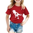 thumbnail image 1 of Girls Easter Shirt Size 8 Rabbit Tops Egg Short Sleeve T Shirt Funny Happy Easter Pullover Tops Children's Shirts, 1 of 5