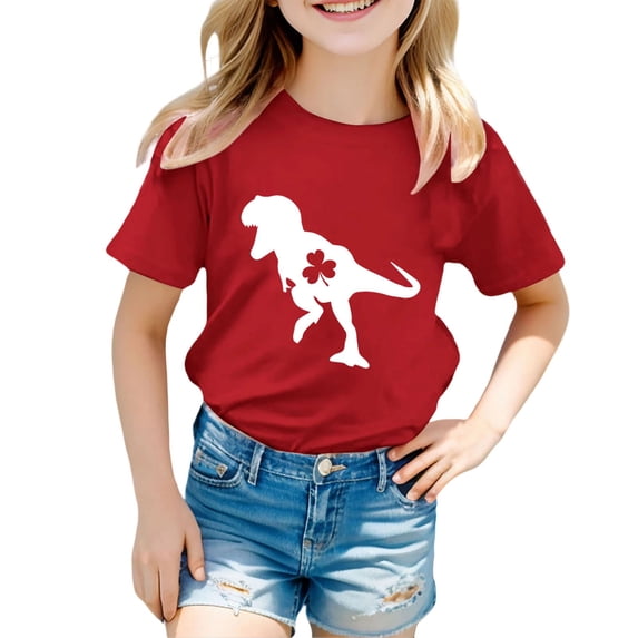 Girls Easter Shirt Size 8 Rabbit Tops Egg Short Sleeve T Shirt Funny Happy Easter Pullover Tops Children's Shirts
