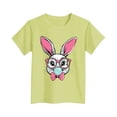 thumbnail image 1 of Girls Easter Tops Holiday Summer Casual Graphic Tees Short Sleeve T-Shirt Fashion Cute Loose Summer Clothes, Green, 4 Years, 1 of 5