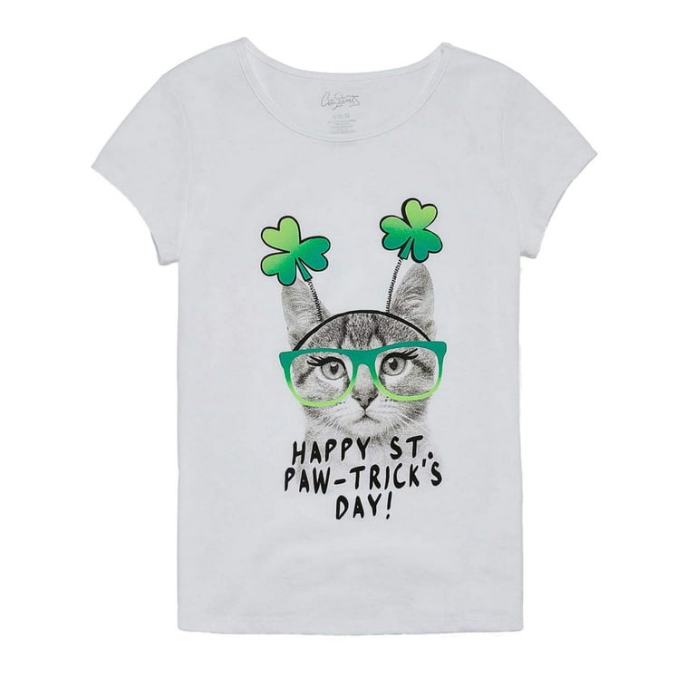 Happy Saint Patrick's Day Shamrock Cat T-Shirt Happy Saint Patrick's Day Shamrock Cat T-Shirt