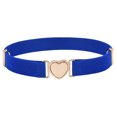 thumbnail image 1 of Girls Elastic Stretch Belts Multicolor Adjustable Elastic Waist Belts with Heart Shape Buckle for Uniform Dress Pants J One Size, 1 of 1
