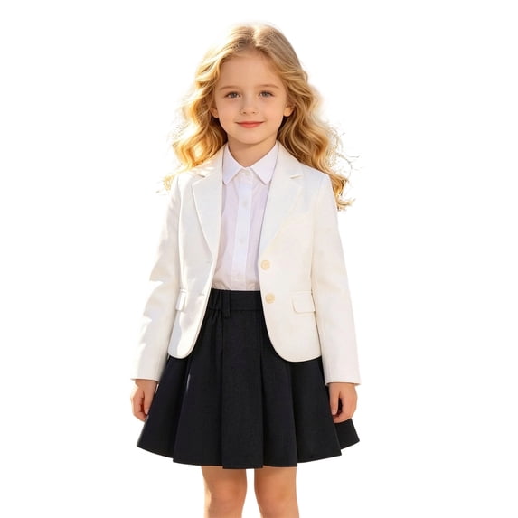 Girls Elastic Waist Pleated Skort, Anti-Runout Inner Shorts Plaid Solid Color A-Line Uniform Skirt for Elementary Students Campus Daily Casual Wear(Black,150)