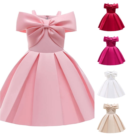 Girls Elegant Dress Off Shoulder A Line Casual Party Dresses Dresses for Girls Long 2-3 Years