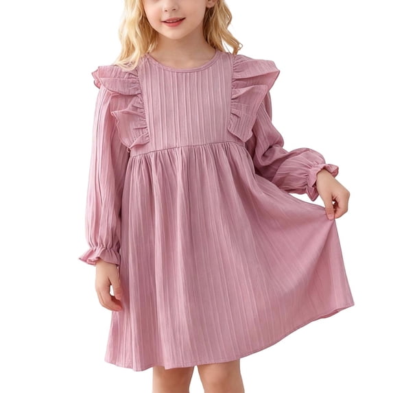 Girls Autumn Daily Dress Girls Elegant Dress Two-Piece Set