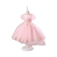 thumbnail image 1 of Girls Elegant Princess Party Dress Embroidered Lace Tulle Gown for Birthday Wedding Formal Wear, 1 of 5