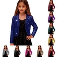 thumbnail image 1 of Girls Elegant Short Satin Jacket with Print Formal Party Wear Dressy Cardigan Outerwear Cars Jacket for Kids Boys 7-8 Years, 1 of 7