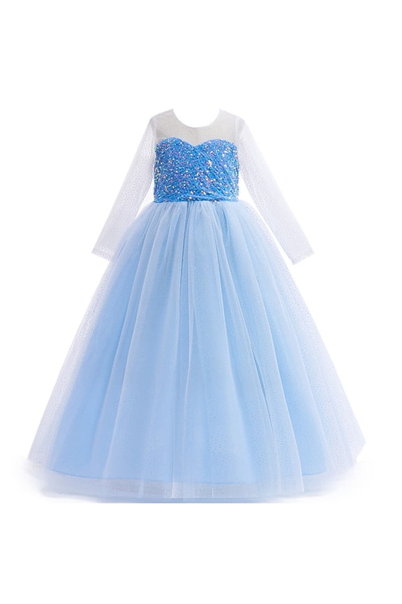 Girls Elsa Cinderella Costume Princess Dress Party Halloween Birthday Dress up