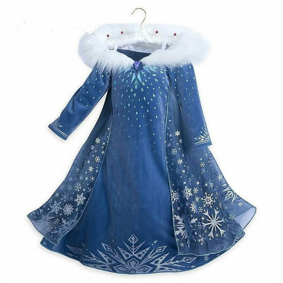 Rongking Snow Queen Fancy-Dress Costume for Little Girls 4-5Y