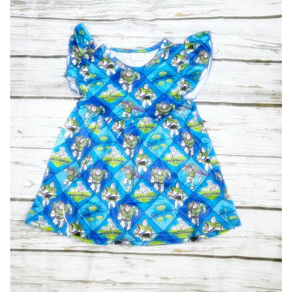 Buzz Lightyear Cotton Dress For Toddlers and Girls 12m+