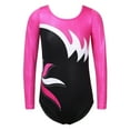 thumbnail image 1 of Girls Embroidery Gymnastics Leotard Long Sleeve Black Ballet Dance Clothes, 1 of 5
