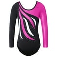 thumbnail image 1 of Girls Embroidery Gymnastics Leotard Long Sleeve Pink Ballet Dancewear, 1 of 5