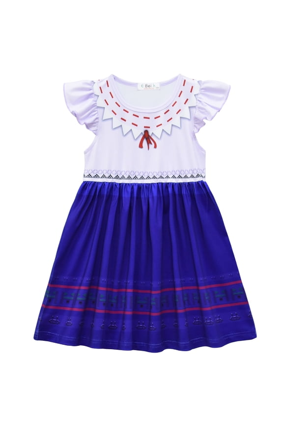 Girls Encanto Mirabel Costume Magic Family Dress Isabella /Madrigal/ Pepa Cosplay Party Outfit