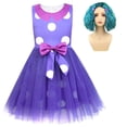 thumbnail image 1 of Girls Envy Costume Dress with Wig Halloween Princess Cosplay Party Outfits, Size 3-9Y, 1 of 7