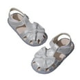 thumbnail image 1 of Girl Sandals Beach Sandal Summer Footwear Small Children Solid Color Headband Bow Tie On Shoes With Flip Flops, 1 of 6