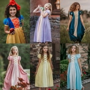 Girls' Fairy Tale Princess Dress Christmas Cosplay Dress Up Belle/Cinderella/Snow White Costumes