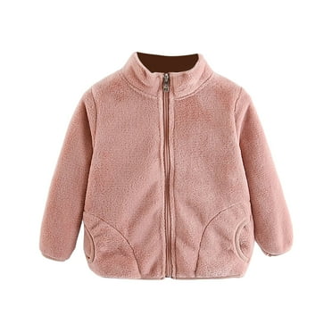 Girls Fall Clothes Girls Jacket Girls' Outerwear Jackets Kids Soft Fleece Zip up Hoodie with Pockets Girls Zip Up Jacket 4-5 Years