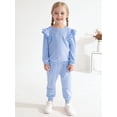 thumbnail image 1 of Girls Fall Clothes Sets Kids Casual Long Sleeve Tops + Pants Sweatsuit 2Pcs Tracksuit Outfits, Size 2-10 Years Old, 1 of 8