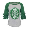 thumbnail image 1 of Girls Fall Halloween Basic Witch Ruffled Raglan Coffee Shirt (4t), 1 of 5