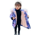 thumbnail image 1 of Girls Fall Jackets Toddler Kids Girls Winter Fashion Thick Coat Hooded Down Zipper Outwear Jackets New Fall Jackets Winter Outerwear Blue 90, 1 of 8