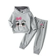 thumbnail image 1 of Girls Fall Outfits Size 10-12 Kids 2 Piece Outfits Girls Crop Tops Hoodies Long Sleeve Fashion Sweatshirts and Sweatpants, 1 of 4