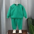 thumbnail image 1 of Girls Fall Pullover Two Piece Set Boy Casual Sweatshirt Children Outfits Soft Warm Matching Tracksuit, 1 of 2