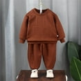 thumbnail image 1 of Girls Fall Pullover Two Piece Set Boy Casual Sweatshirt Children Outfits Soft Warm Matching Tracksuit, 1 of 2