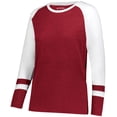 thumbnail image 1 of Augusta Sportswear 2918.408.L Girls Fanatic 2.0 Long Sleeve T-Shirt, Scarlet & White - Large, 1 of 1