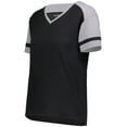 thumbnail image 1 of Augusta Sportswear 2915.92T.L Girls Fanatic 2.0 T-Shirt, Black & Grey Heather - Large, 1 of 1
