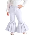 thumbnail image 1 of Girls Fashion Bowknot Flared Trousers Solid Casual Pants, 1 of 9