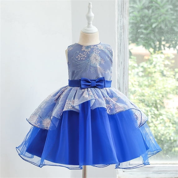 Girls Fashion Cartoon Birthday Dresses for Girls Kids Princess Dress 4T