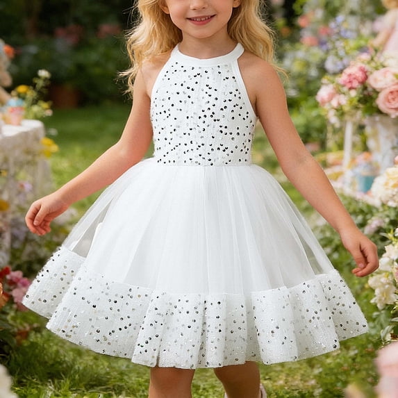Girls Fashion Casual Birthday Dress Kids Princess Dress Up 3T