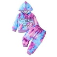 thumbnail image 1 of Girls Fashion Clothes Set Kids 2 Piece Outfits Crop Hoodies Sweatshirts and Drawstring Sweatpants Size 7-14 Years Fleece Girls 2 Piece Outfits Size 14-16, 1 of 8