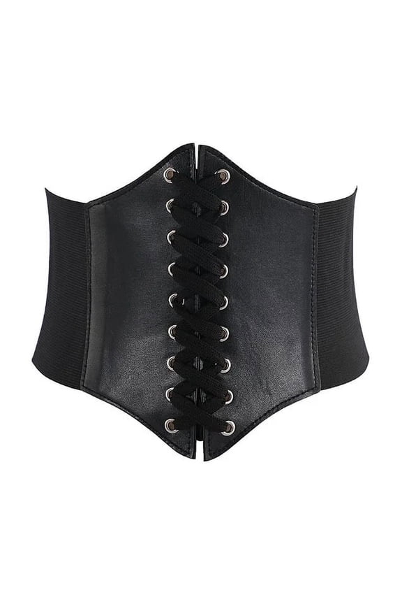 Girls Fashion Corset Wide Belts Faux Leather Slimming Body Shaping Girdle Belt for Women Elastic Tight High Waist for Daily Wear