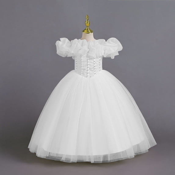 Girls Fashion Floral Birthday Dress for Girls Kids Girls' Special Occasion Dresses 9-10 Years