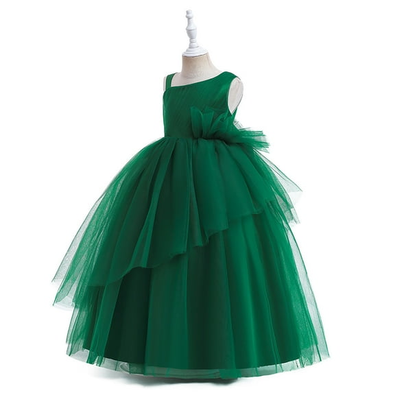 Girls Fashion Floral Birthday Dress for Girls Kids Junior Bridesmaid Dresses 3T