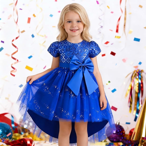 Girls Fashion Floral Birthday Girl Dress Kids Formal Dresses for Girls 4T