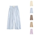 thumbnail image 1 of Girls Fashion Girl Pants Girls Casual Pants Wide Leg Palazzo Boho Summer Trousers For Toddler Kids Youth Comfortable Elastic Waist Lightweight Breathable, 1 of 8