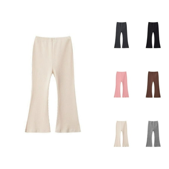 Girls Fashion Girl Pants Micro Flare Pants Girl's Stretch Outer Layer Leggings
