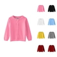 thumbnail image 1 of Girls' Fashion Girls Coat Toddler Baby Girl Boy Soild Knit Sweater Round Neck Long Sleeve Pullover Sweatshirt Coat Fall Winter Clothes, 1 of 6