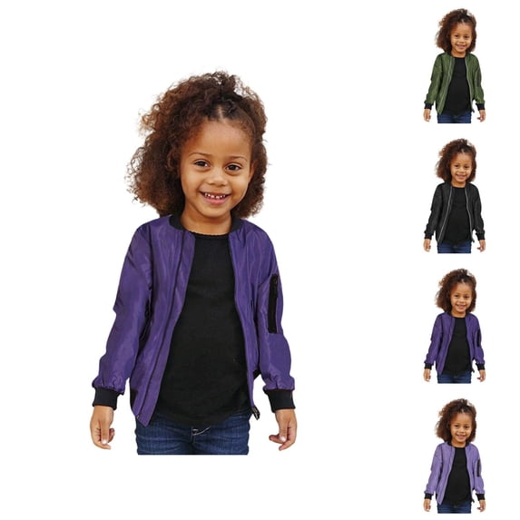 Girls Fashion Girls Coats Girls Winter Jacket For Toddlers 1 5 Years Warm Windproof Outerwear Casual Long Sleeve Coat With Pockets Loose Fit Kids Autumn Clothing