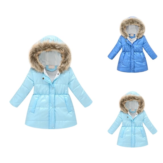 Girls Fashion Girls Jacket Toddler Baby Kids Girls Winter Thick Warm Parkas Hooded Windproof Coat Outwear Jacket