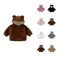 thumbnail image 1 of Girls Fashion Girls Jackets Girls Winter Coat Soft Hooded Jacket With Ears Zip Up Outerwear For Toddlers And Kids Warm Cozy Fall Outerwear, 1 of 9