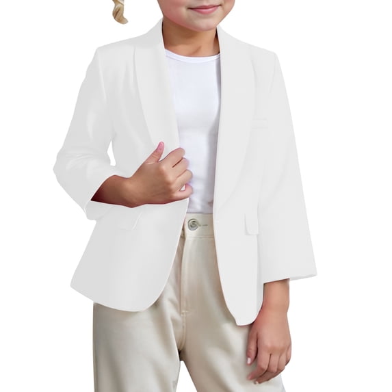 Girls Fashion Girls Lightweight Jacket Solid Color Suit Jacket For Girls Small Casual Suit For Kids