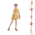 thumbnail image 1 of Girls Fashion Girls Sets Girls Dance Outfits Performance Sleeveless Top Shorts Fringe Set For Kids Toddler Age 3 12 Summer Elastic Playwear, 1 of 4