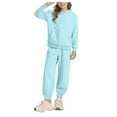 thumbnail image 1 of Girls' Fashion Girls Workout Set Girls 2 Piece Outfits Tracksuit Drop Shoulder Hoodie Zip Up Sweatshirt and Sweatpants Joggers Set with Pockets, 1 of 9