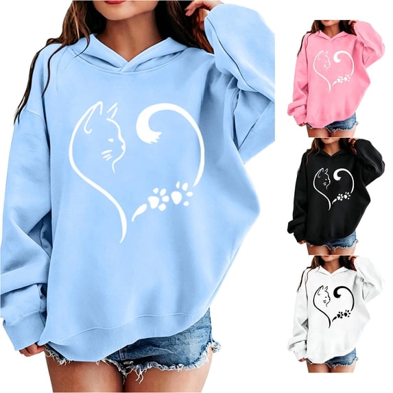 Girls Fashion Hoodie Long Sleeve Casual Pullover Top For Kids